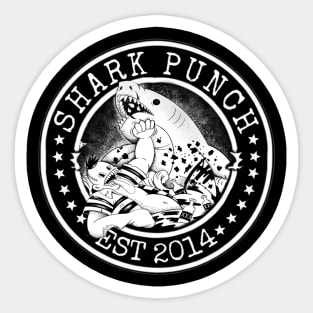 Shark Punch Circle Logo Sticker